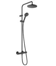 Душевая система с термостатом Hansgrohe Vernis Blend Showerpipe 200, EcoSmart, черный матовый, 26089670