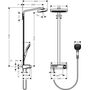 Душевая стойка с термостатом Hansgrohe Raindance Select Showerpipe E300, 3jet, 27127000