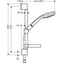 Душевая стойка Hansgrohe Croma 100 Vario Unica C Shower Set, 65 см, 27772000