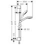 Душевой набор Hansgrohe Croma Select E Multi, EcoSmart, штанга 65 см, 26581400