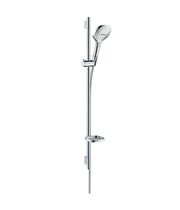 Душевой набор Hansgrohe Raindance Select 120, 3jet, EcoSmart, штанга 90 см, мыльница, 26623400