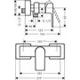 Смеситель для душа Hansgrohe Vernis Shape, однорычажный, матовый черный, 71650670