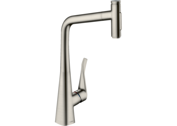 Кухонный смеситель Hansgrohe Metris Select M71-320, с душем, sBox, 73816800