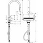 Смеситель для кухни Hansgrohe Aquno Select M81 170, с вытяжным душем, черный, 73837670