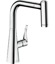Смеситель для кухни Hansgrohe Metris M71 220, с вытяжным душем, 73823000