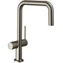 Смеситель для кухни Hansgrohe Talis M54, запорный вентиль, нерж, 72807800