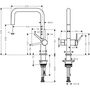 Смеситель для кухни Hansgrohe Talis M54, запорный вентиль, нерж, 72807800