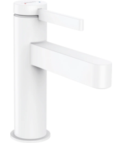 Смеситель для раковины Hansgrohe Finoris 100, с донным клапаном, матовый белый, 76010700