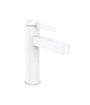 Смеситель для раковины Hansgrohe Finoris 110, с клапаном Push-Open, матовый белый, 76023700
