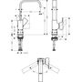 Смеситель для раковины Hansgrohe Metropol 230, Push-Open, 32511140