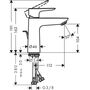 Смеситель для раковины Hansgrohe Talis E 110 CoolStart, с гарнитуром, черный хром, 71713340