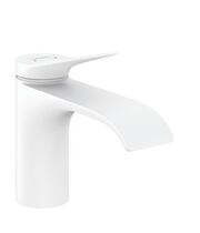 Смеситель для раковины Hansgrohe Vivenis 80, без донного клапана, матовый белый, 75012700