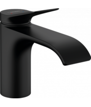 Смеситель для раковины Hansgrohe Vivenis 80, с донным клапаном, черный матовый, 75010670