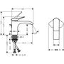 Смеситель для раковины Hansgrohe Vivenis 80, с донным клапаном, хром, 75010000