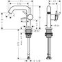 Смеситель для умывальника Hansgrohe Tecturis S 110, сливной гарнитур, хром, 73320000