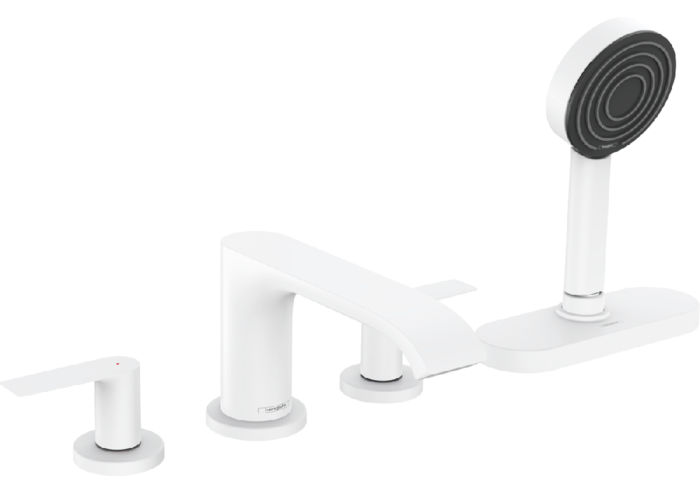Смеситель на борт ванны Hansgrohe Vivenis, sBox, матовый белый, 75444700