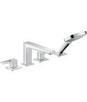 Смеситель на край ванны Hansgrohe Metropol, 4 отверстия, с рукояткой-петлей, 74552000