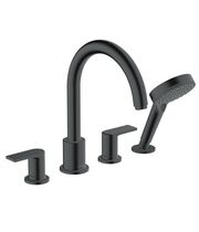 Смеситель на край ванны Hansgrohe Vernis Shape, 4 отверстия, матовый черный, 71459670