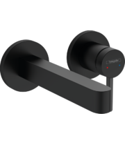 Смеситель Hansgrohe Finoris, настенный, с изливом 165 мм, черный матовый, 76051670