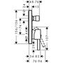 Смеситель для ванны Hansgrohe Finoris, хром, 76415000