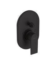 Смеситель для ванны однорычажный Hansgrohe Vernis Shape, матовый черный, 71458670