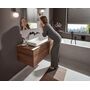 Смеситель настенный Hansgrohe Vivenis 195, с донным клапаном, черный матовый, 75050670