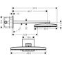 Верхний душ Hansgrohe Rainmaker Select 460, 2jet, с держателем, 24005400