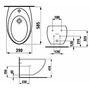 Биде подвесное Laufen Alessi One 830971 39x58,5, покрытие LCC