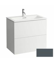 Раковина со шкафчиком KARTELL BY LAUFEN, 80x50x72,6, push-pull, грифельный серый, 8603356421041