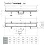 Душевой лоток Pestan Confluo Frameless Line 650 Gold, 13701222