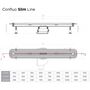 Душевой лоток щелевой Pestan Confluo Slim Line 850 Matte Black