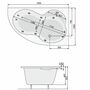 Ванна акриловая Poolspa Poolspa Mistral 150x105 R с ножками