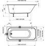 Акриловая ванна Ravak Chrome Slim 150х70, C721300000