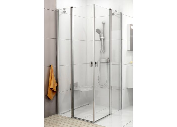 Душевая дверь Ravak Chrome CRV2-80 x2 белый+транспарент