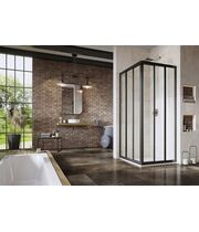 Душевая дверь Ravak Supernova ASRV3-80, 198 см, черный+транспарент, 15V403R2Z1