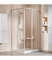 Душевая дверь Ravak Supernova SRV2-90-S, 195 см, сатин+перл, 14V70UO211