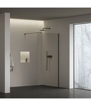 Душевой угол Ravak Walk-In Air Wall 1200, черный + транспарент, GW9WG0300Z1C
