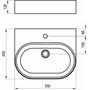 Умывальник накладной пристенный Ravak Ceramic 550 O Slim Wall, с отв. под смес, XJX01155004
