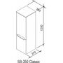Шкаф-пенал Ravak SB 350 Classic 35x37x120 R, латте/белый