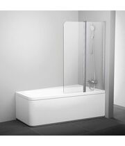 Шторка для ванны Ravak 10CVS2-100 R сатин+транспарент