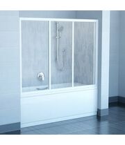 Шторка для ванны Ravak AVDP3-150 белый+транспарент