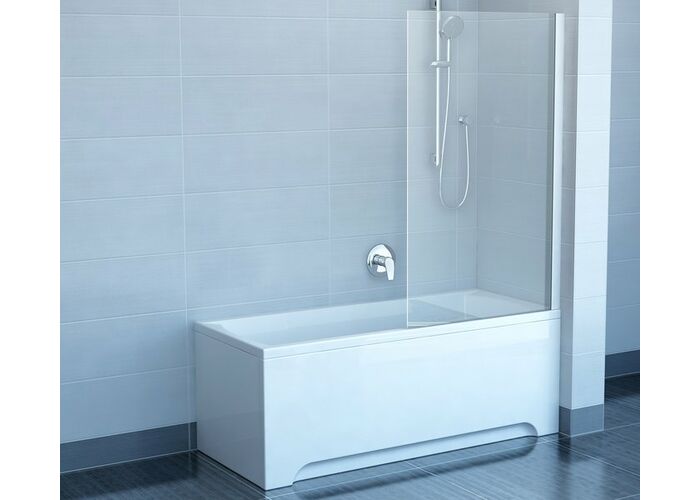 Шторка для ванны Ravak CVS1-80 L белый+транспарент