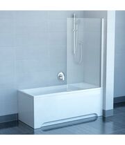 Шторка для ванны Ravak PVS1-80 сатин+транспарент