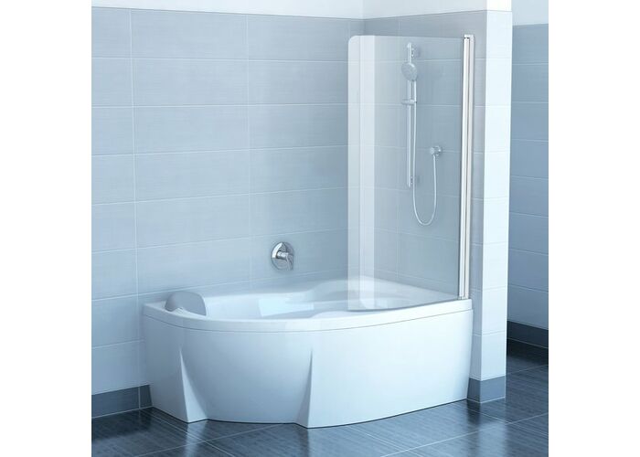 Шторка для ванны Ravak Rosa CVSK1 140/150 L хром+транспарент