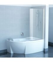 Шторка для ванны Ravak Rosa CVSK1 140/150 R сатин+транспарент