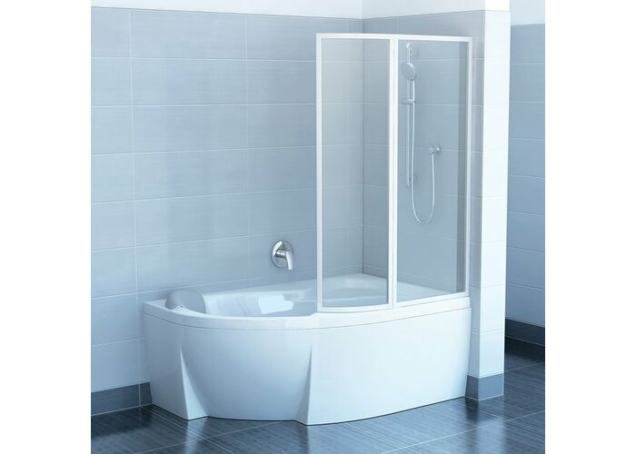 Шторка для ванны Ravak Rosa VSK2 160 R белый+транспарент