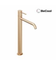 Смеситель для умывальника высокий Ravak ES 015.61RGB Be Cool, без клапана, 340 мм, розовое золото, X070408