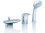 Врезной каскадный смеситель для ванны с душем..