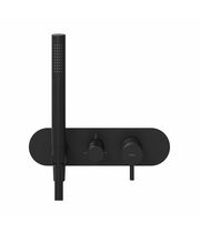 Смеситель скрытого монтажа Ravak ES 068.20BLM.O3+S, 3 вывода, матовый черный, X070282