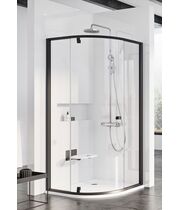 Уголок полукруглый Ravak PSKK3-100 черный + транспарент, 376AA300Z1